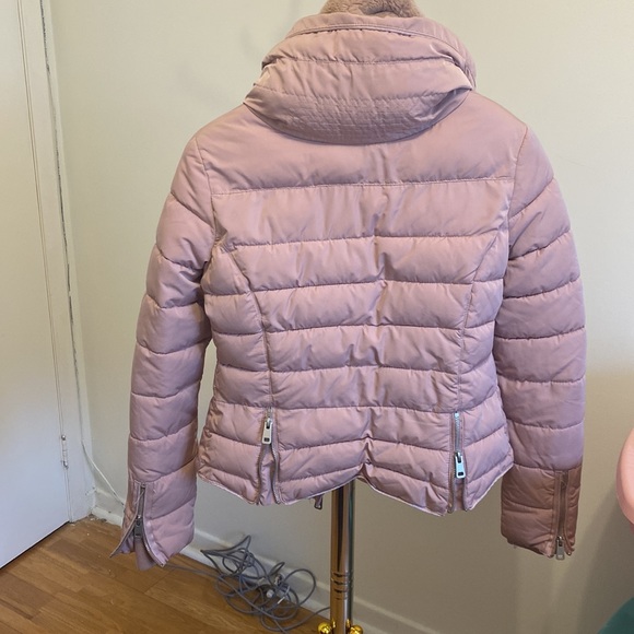 Zara jacket warm lining Inner Faux Fur Collar Inner Knit Zipped Cuffs - Picture 6 of 13
